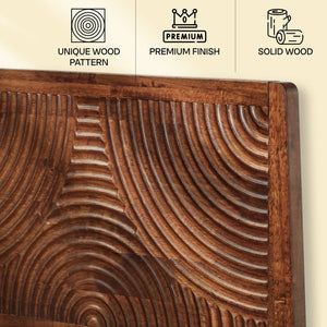 Acacia Harmony Solid Wood Platform Bed Frame with Headboard