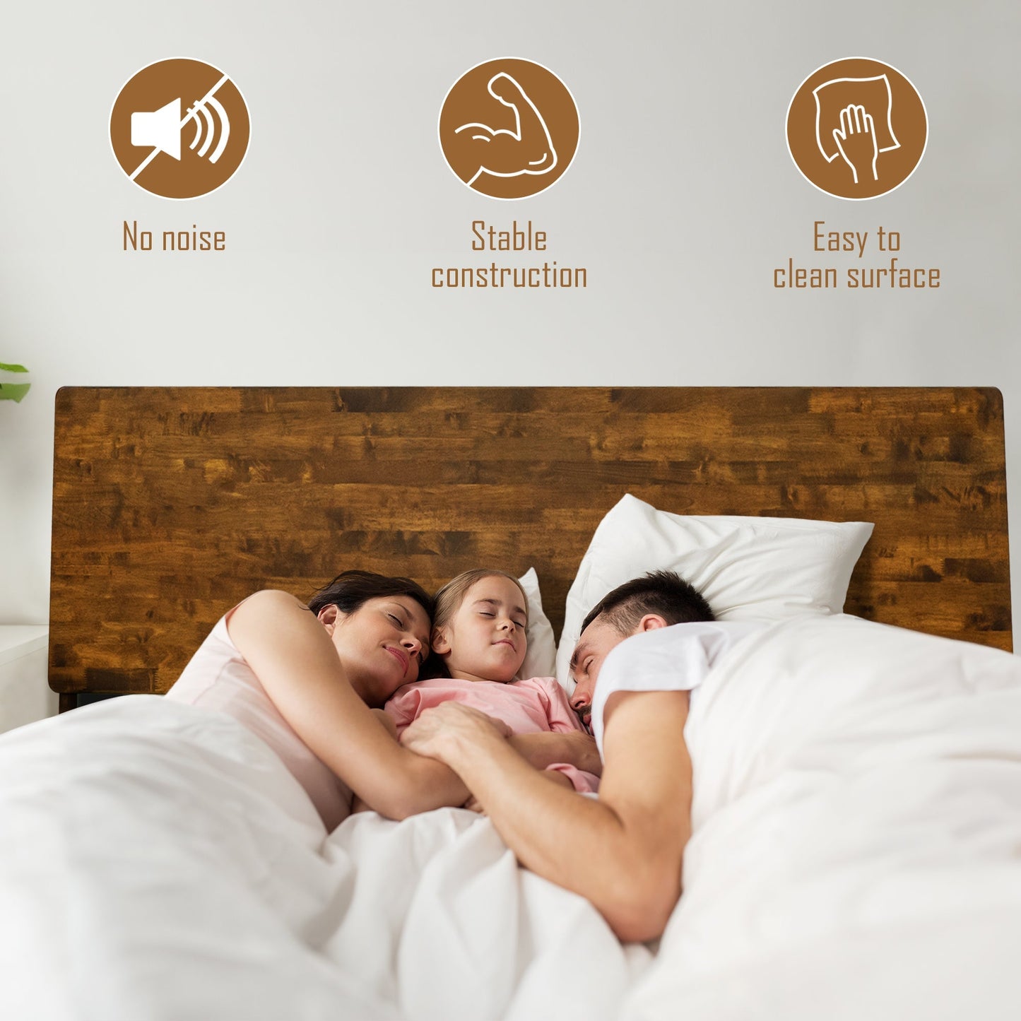 Acacia Serenity Deluxe Wood Platform Bed Frame - Elegant and Durable Design