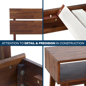 Aurora Solid Wood Bed Frame
