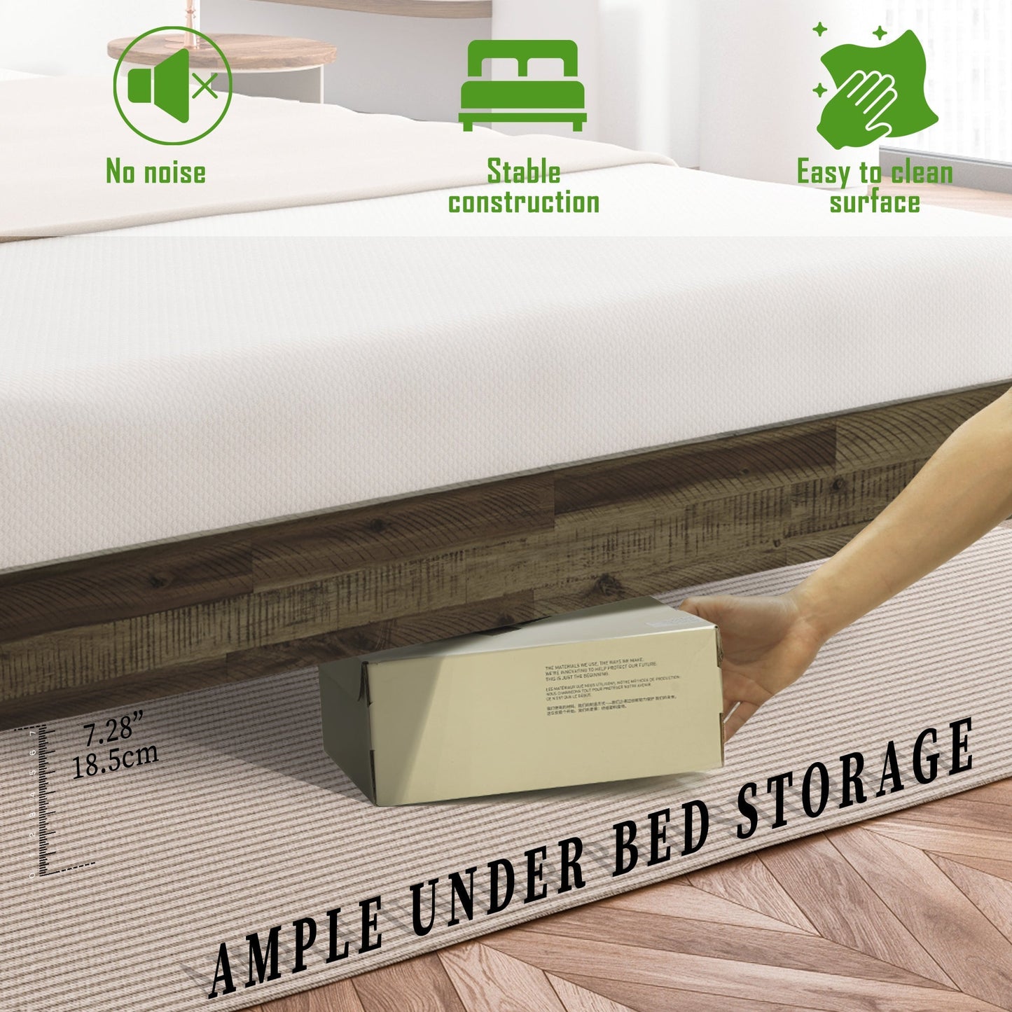 Acacia Sierra Deluxe Solid Wood Bed Frame