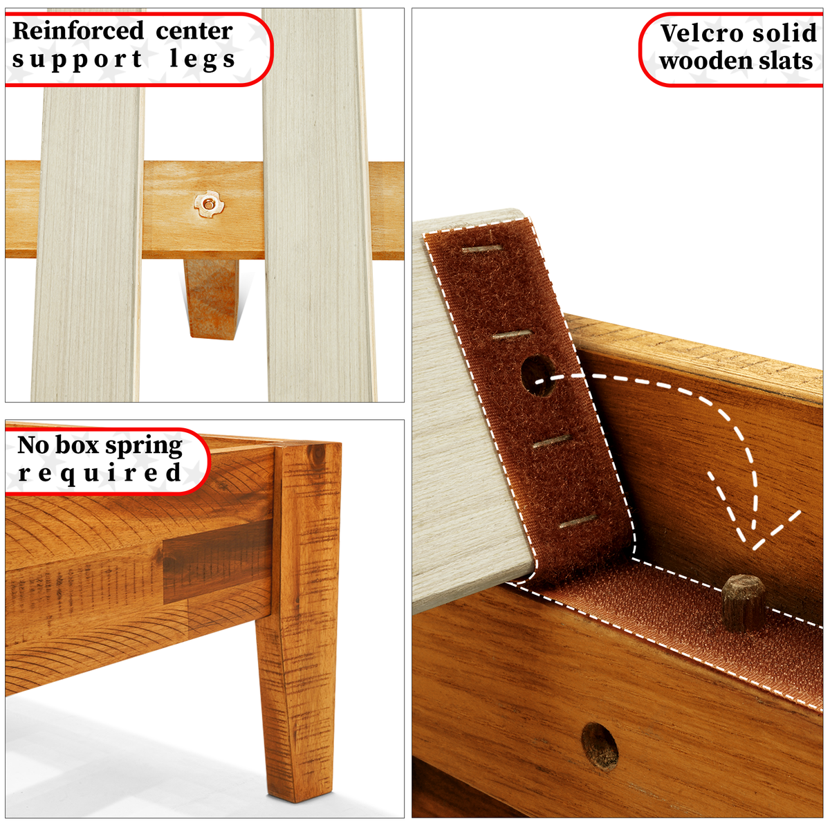 Sierra Deluxe Solid Wood Bed Frame