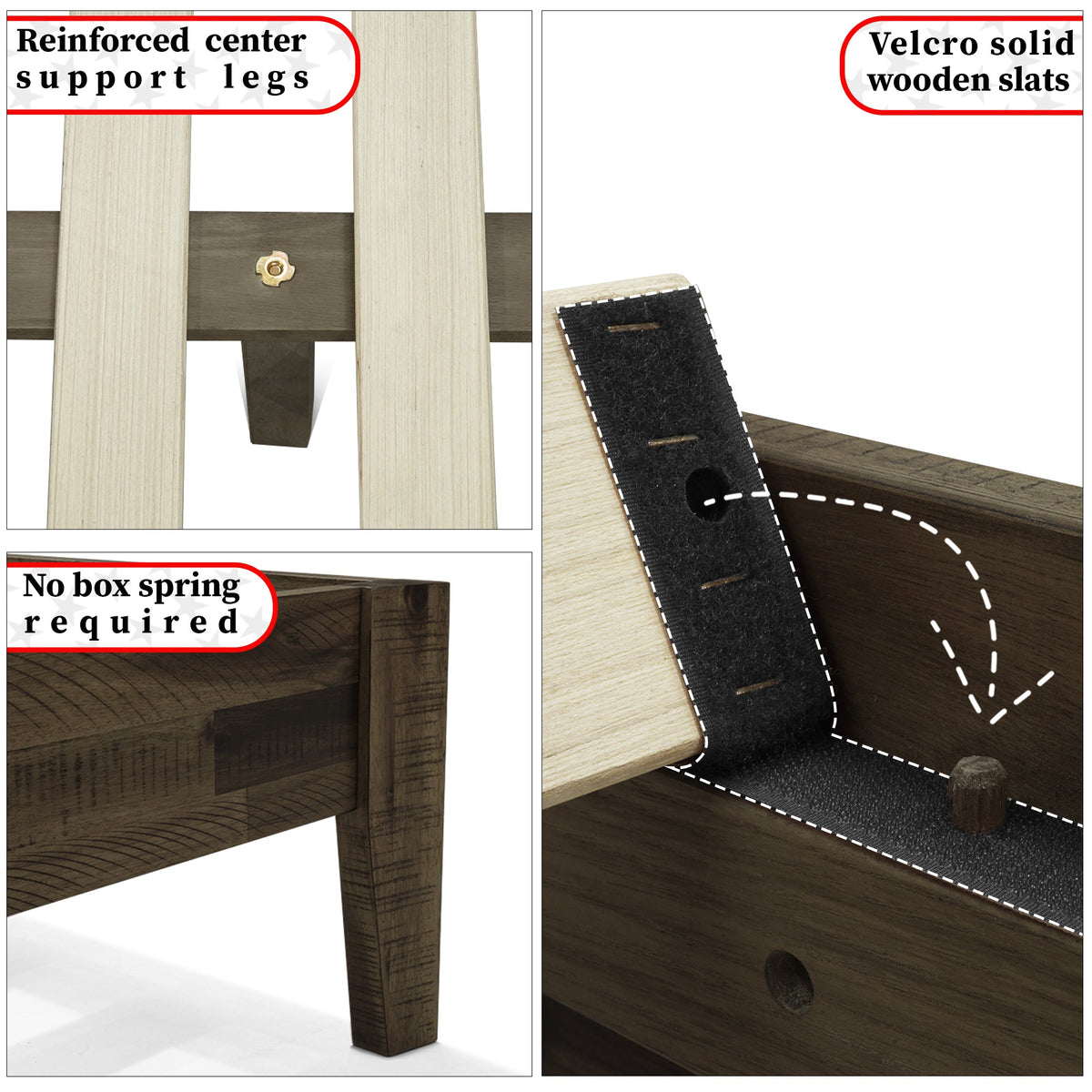 Sierra Deluxe Solid Wood Bed Frame