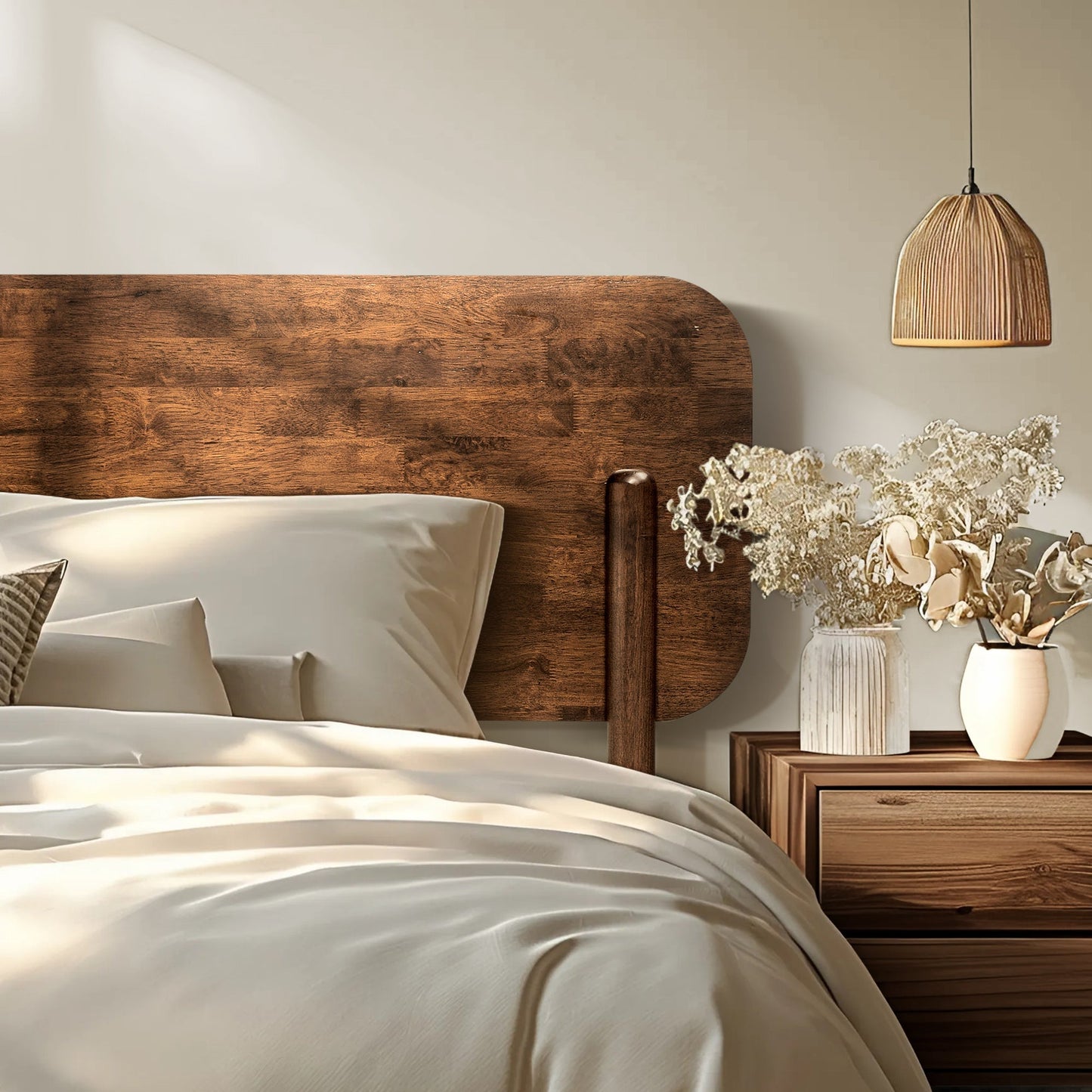 Frida Deluxe Solid Wood Bed Frame - Premium Quality Craftsmanship and Timeless Elegance