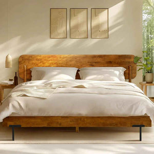 Frida Deluxe Solid Wood Bed Frame - Premium Quality Craftsmanship and Timeless Elegance