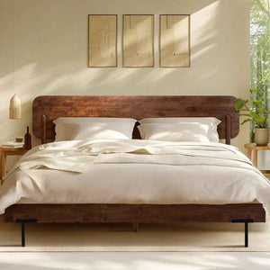 Frida Deluxe Solid Wood Bed Frame - Premium Quality Craftsmanship and Timeless Elegance