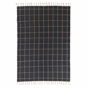 Reversible Grid Rug - Offwhite / Anthracite