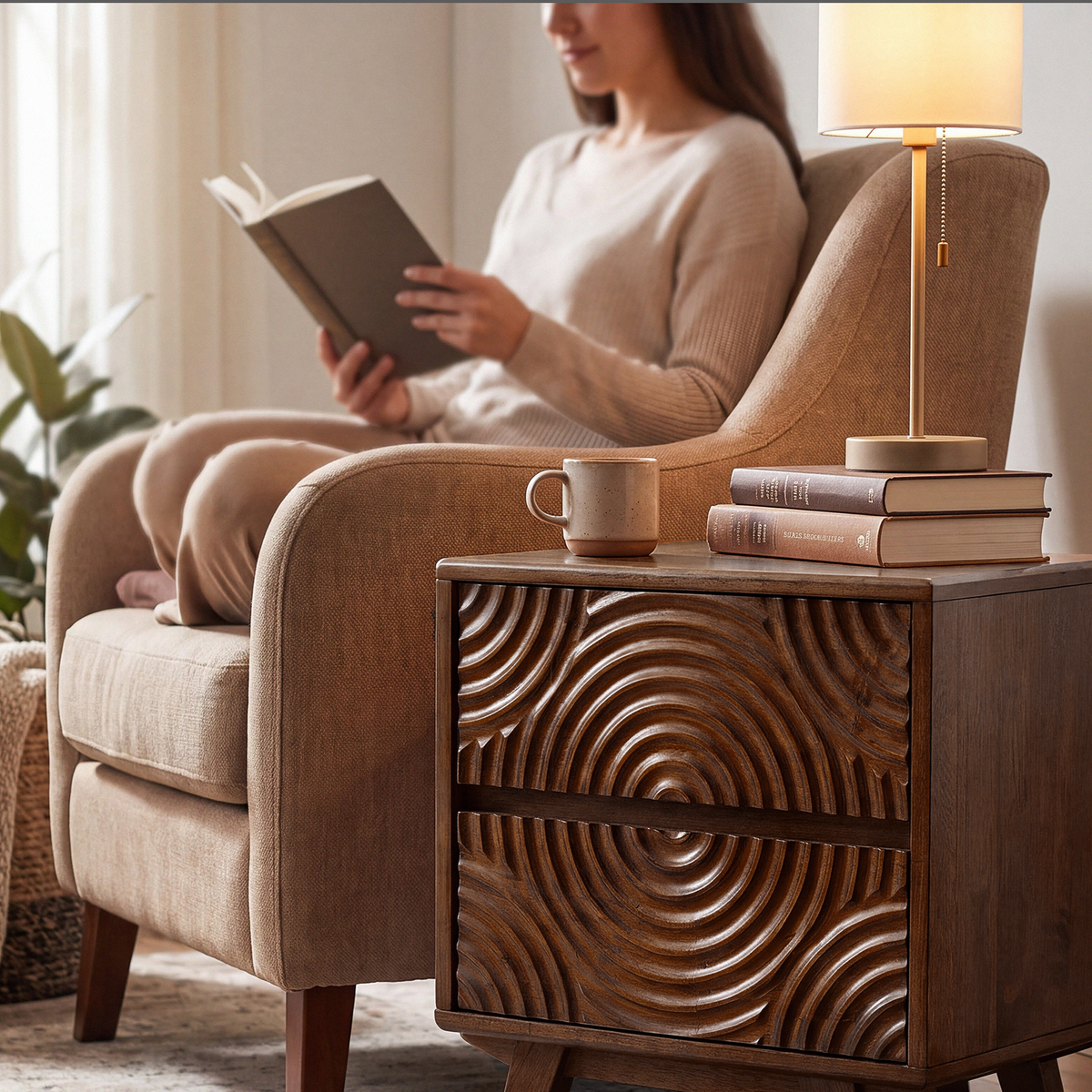Harmony Solid Wood Nightstand