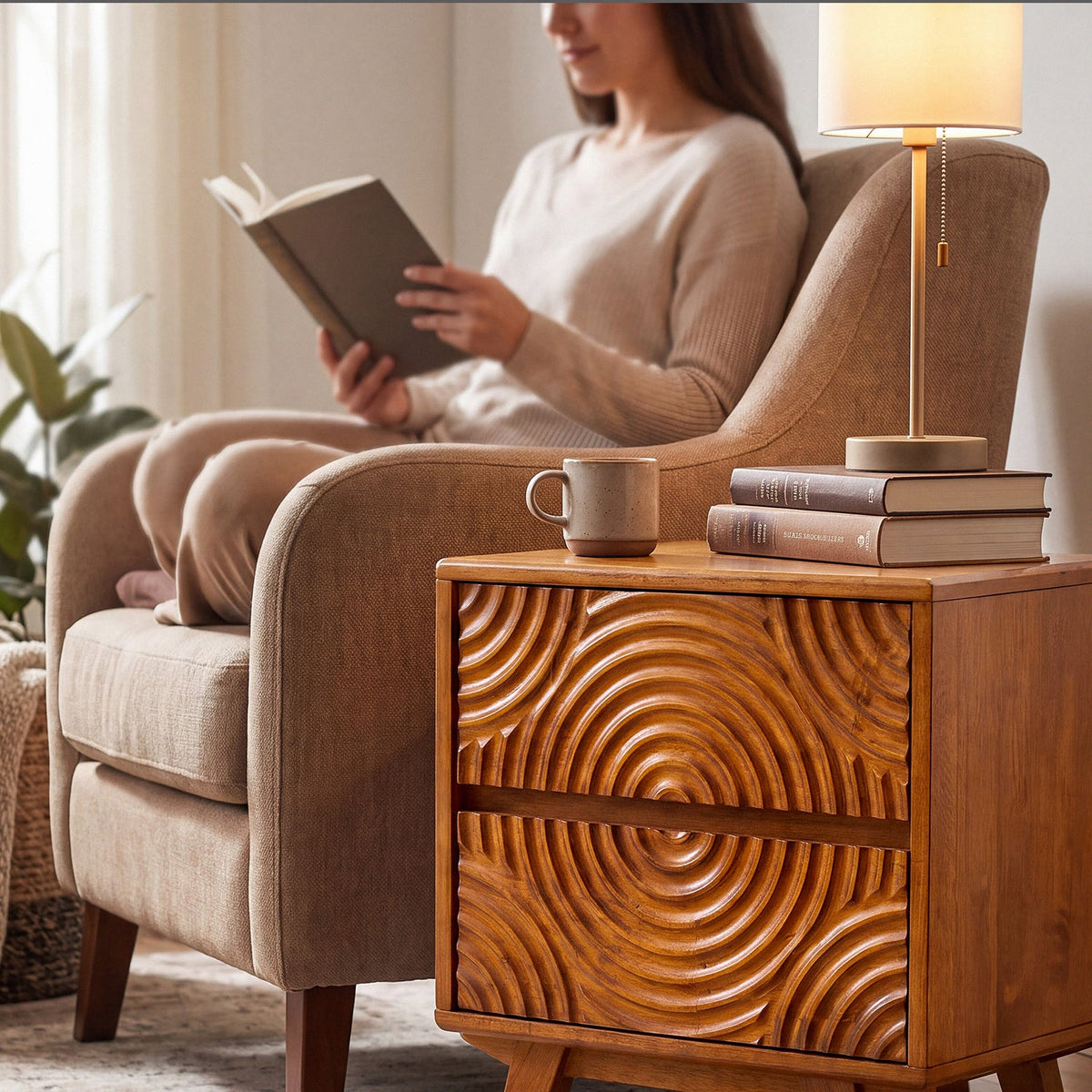 Harmony Solid Wood Nightstand