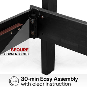 Aurora Solid Wood Bed Frame