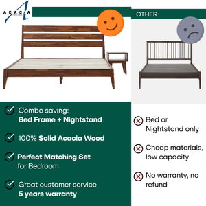 Emery Solid Wood Bed Frame