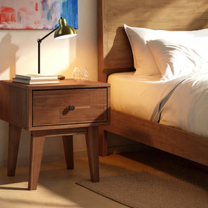 Sofia 1-Drawer Solid Wood Nightstand