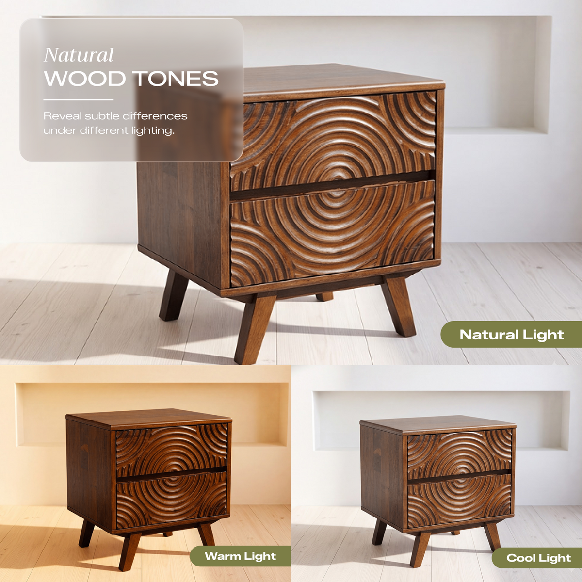 Harmony Solid Wood Nightstand