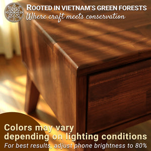 Sofia 1-Drawer Solid Wood Nightstand
