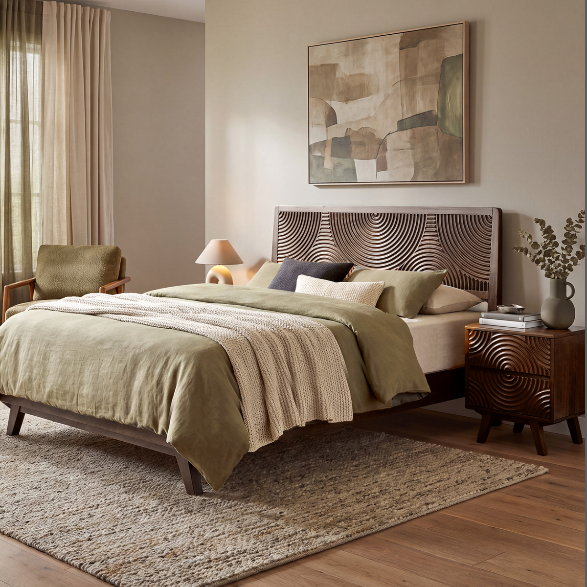 Harmony Solid Wood Nightstand