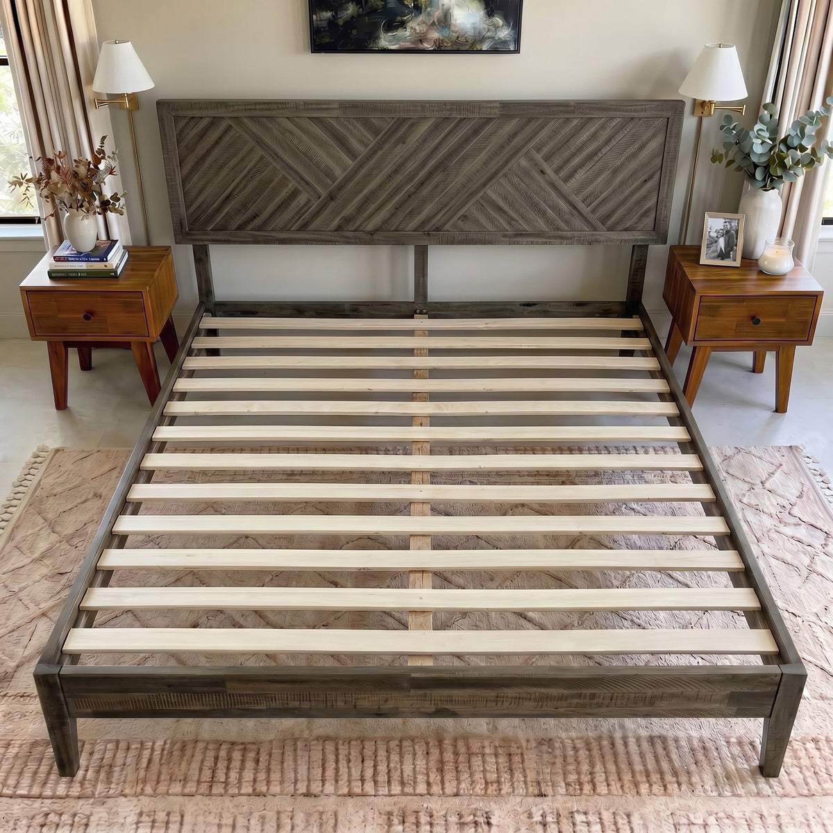 Sierra Deluxe Solid Wood Bed Frame