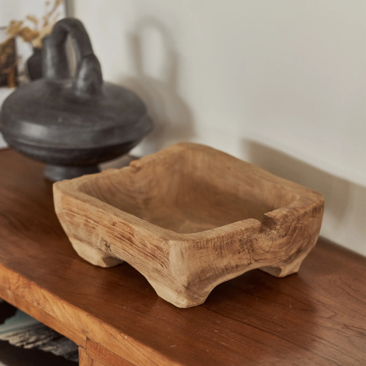 Reclaimed Teak Square Bowl