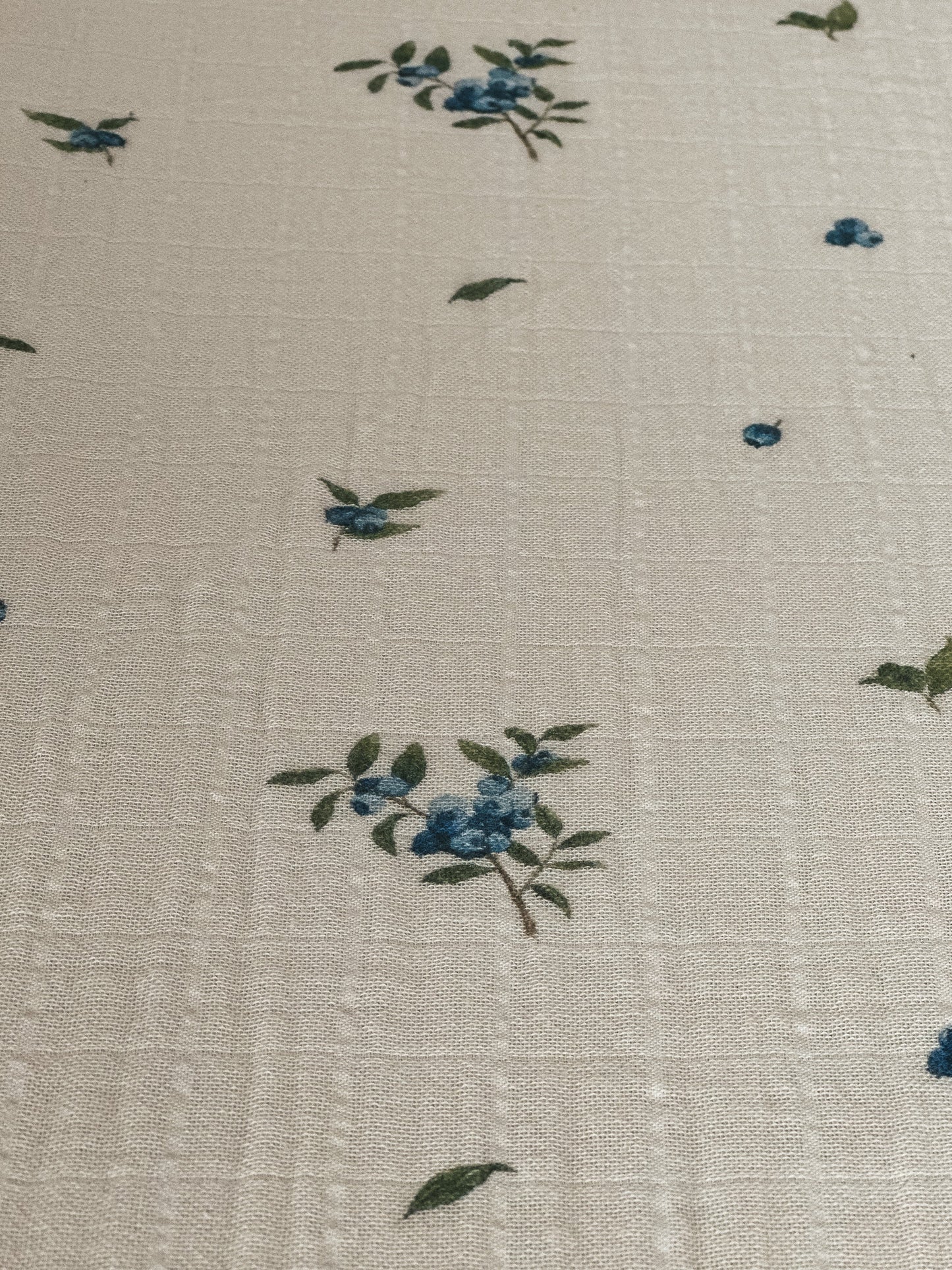 Organic Cotton Muslin Comforter & Pillowcase Set - Blueberry