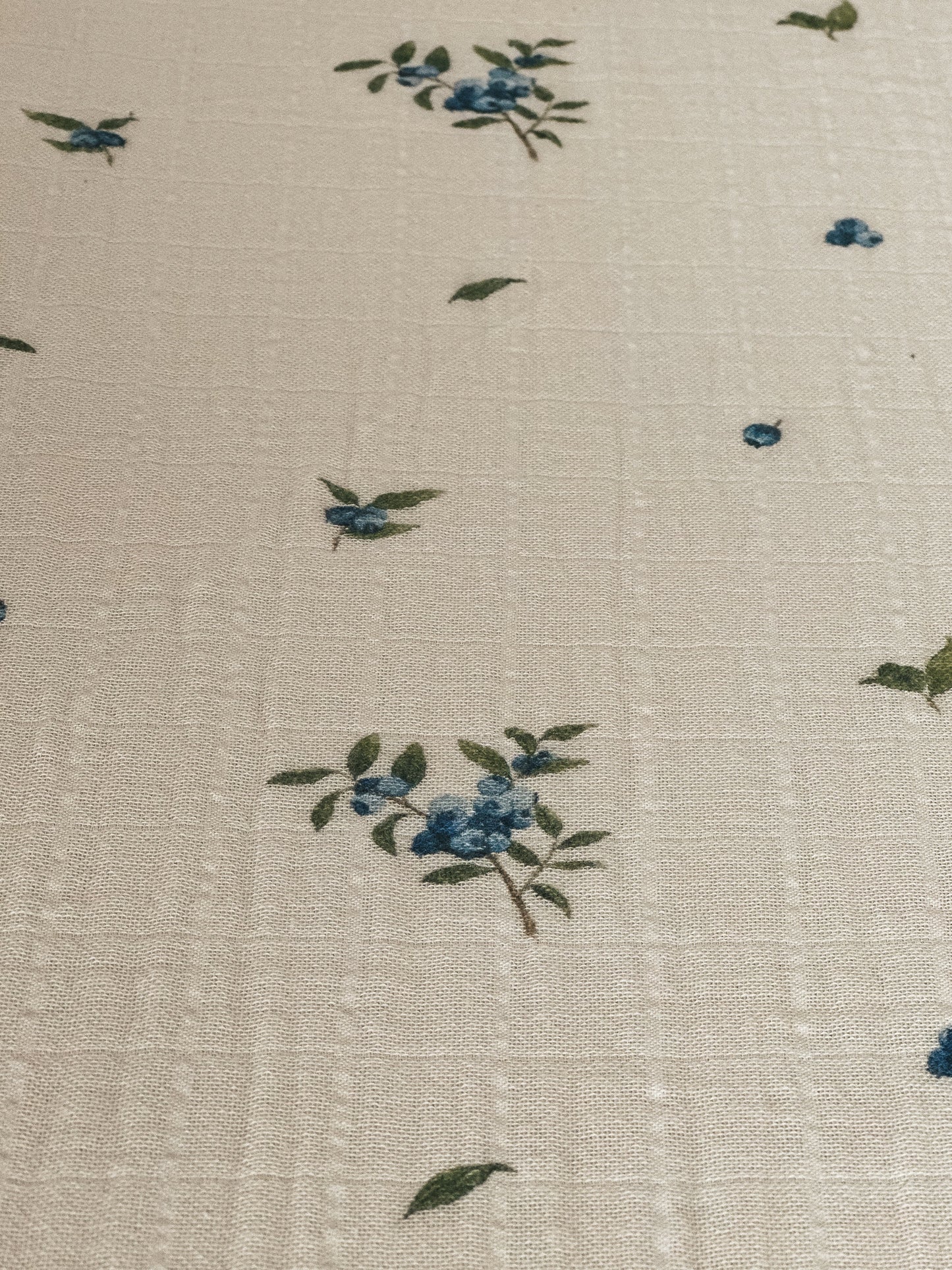 Organic Cotton Muslin Crib Fitted Sheets - Blueberry
