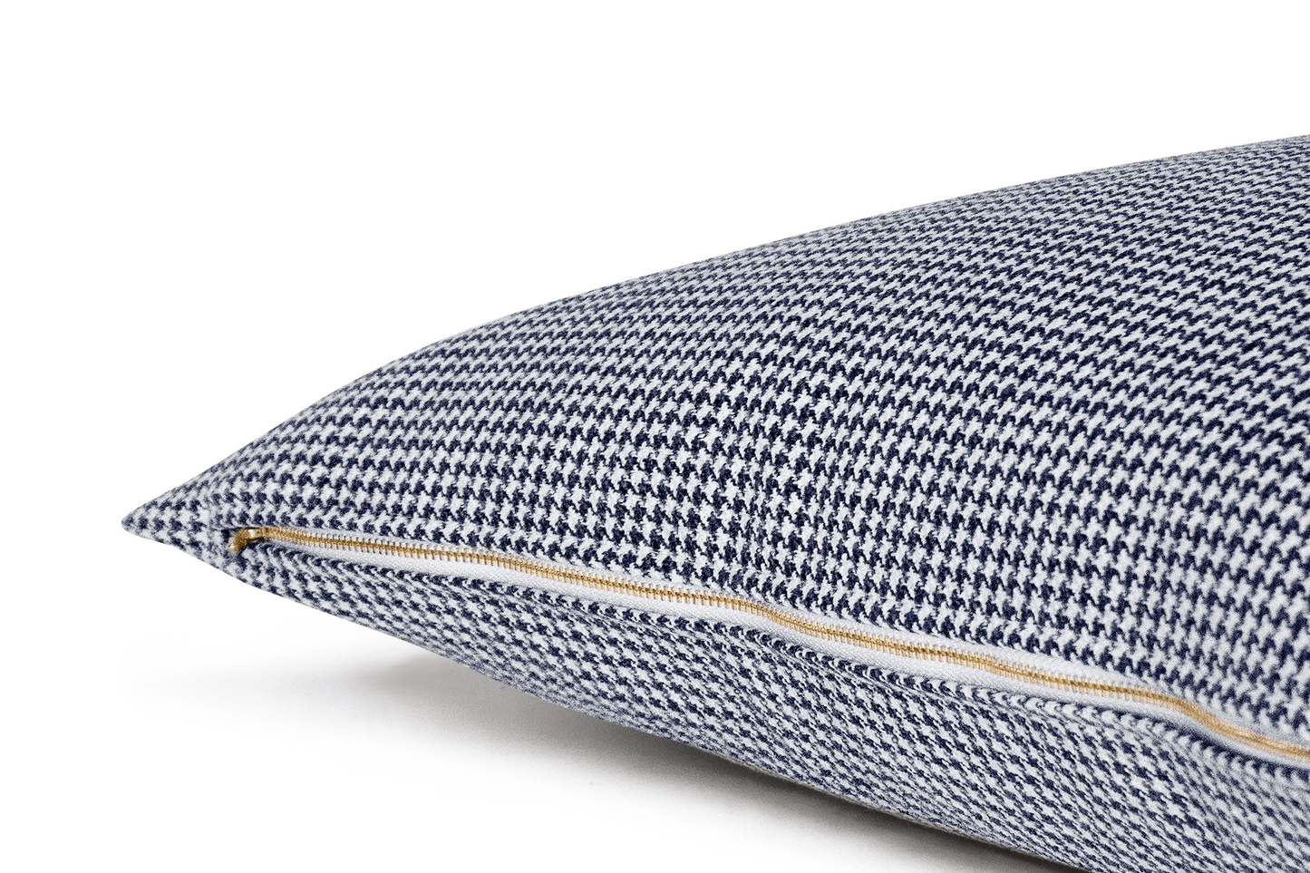 Indigo Houndstooth Cushion Cover
