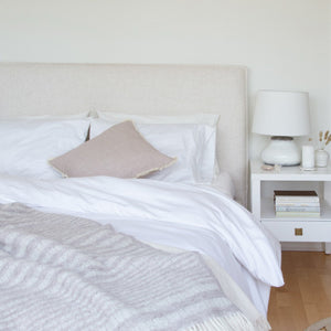 Watkins Platform Tall Headboard Upholstered Storage Bed - Cream