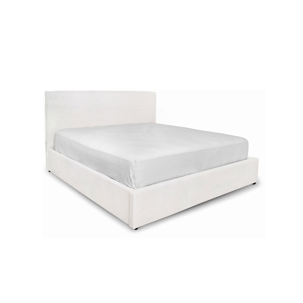 Watkins Platform Tall Headboard Upholstered Storage Bed - Cream