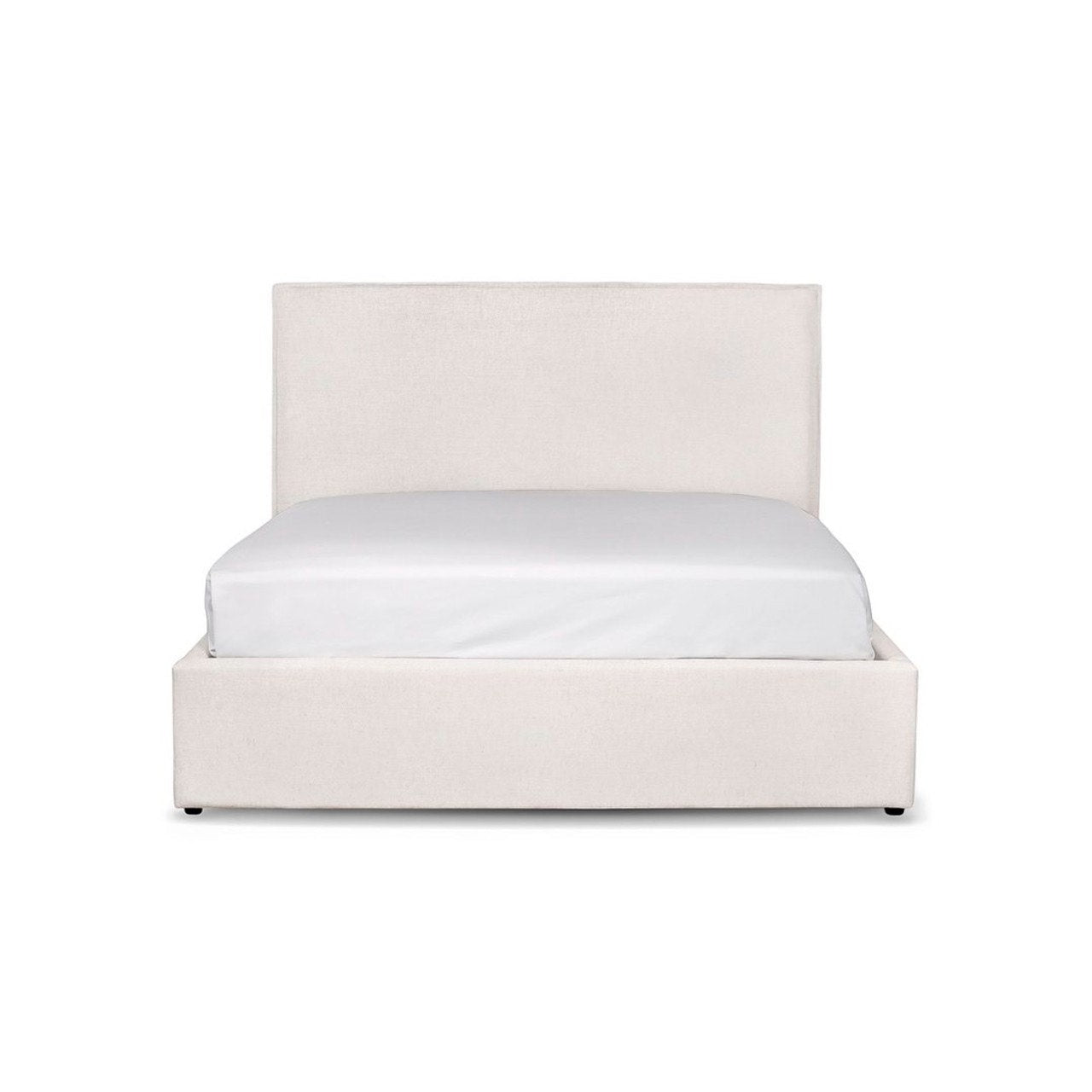 Watkins Platform Tall Headboard Upholstered Storage Bed - Cream