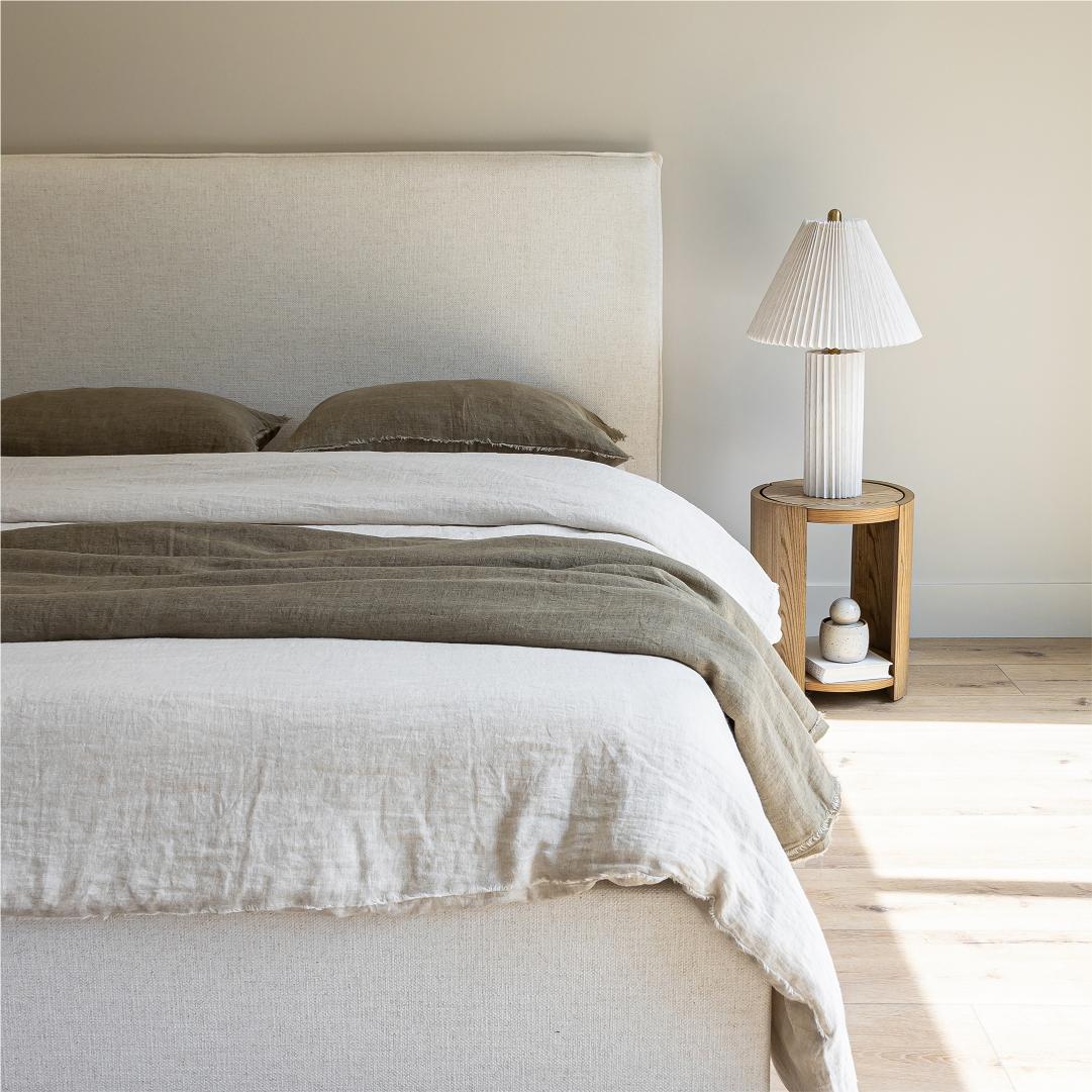 Watkins Platform Tall Headboard Upholstered Storage Bed - Cream