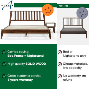 Kaylin Solid Wood Bed Frame
