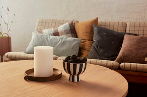 Kyoto Checker Cushion - Dusty Blue