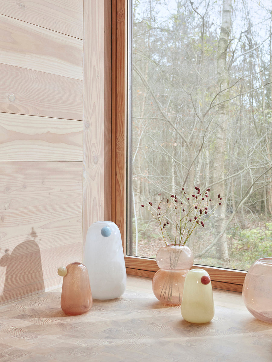 Lasi Vase Small - Taupe - Ø19,5 x H23 cm