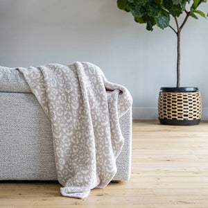Blushing Beige & White Leopard 2.0 Print Extended Throw