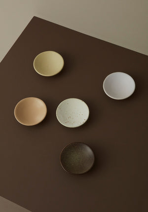 Hagi Mini Bowl - White / Light Brown - Ø 8cm