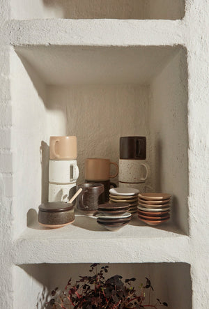 Hagi Mini Bowl - White / Light Brown - Ø 8cm