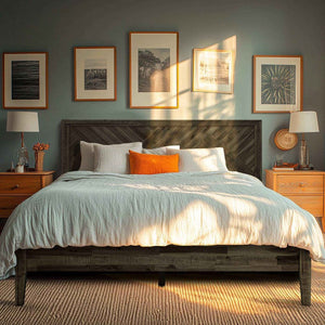 Acacia Sierra Deluxe Solid Wood Bed Frame