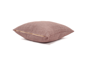 Crimson Houndstooth Cushion Cover