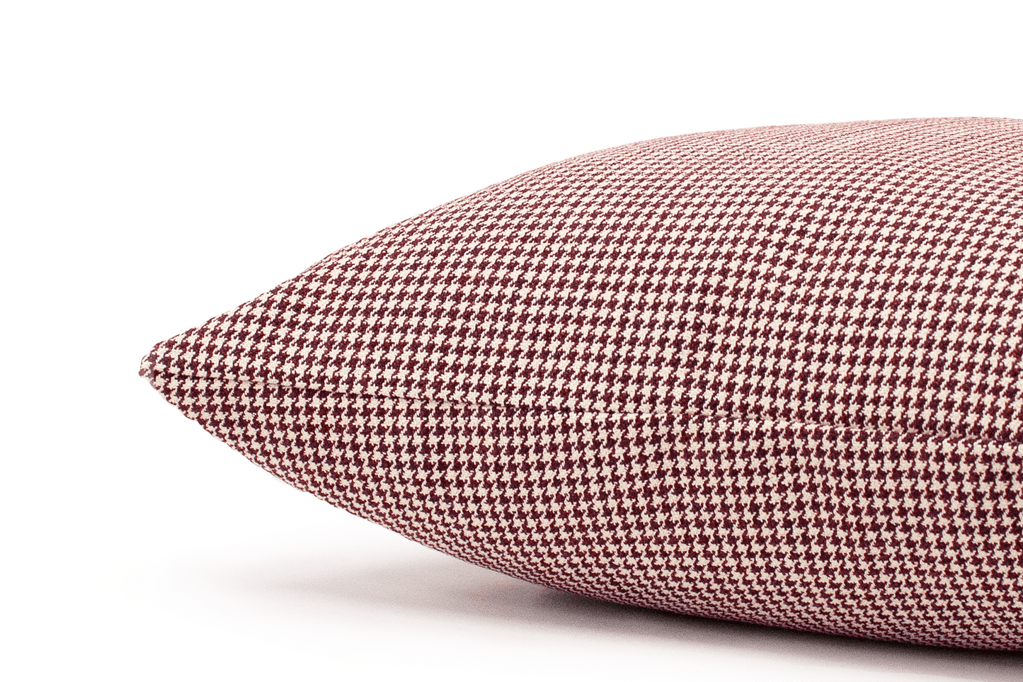 Crimson Houndstooth Cushion Cover