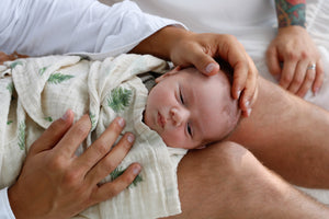 Organic Cotton Muslin Swaddle Blanket - Fern