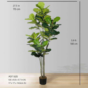 Nora Artificial Fiddle Leaf Potted Plant | Multiple Sizes