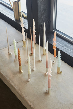 Palloa Candleholder - Low - Brass