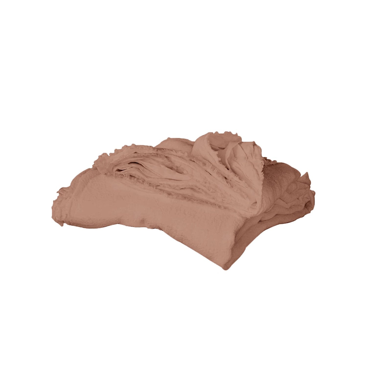 Raw Edged Clay - 100% Pure Linen | Linen Cotton Mix | 3 Piece Duvet Cover Set | 4 Piece Sheet Set | Handmade | Pre-washed | Soft-4