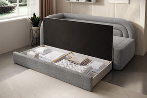 Fabillo Storage Sleeper Sofa - Light Grey