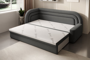 Fabillo Storage Sleeper Sofa - Dark Grey