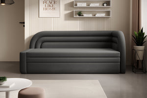 Fabillo Storage Sleeper Sofa - Dark Grey