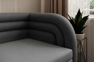Fabillo Storage Sleeper Sofa - Dark Grey