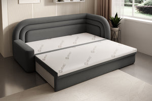 Fabillo Storage Sleeper Sofa - Dark Grey