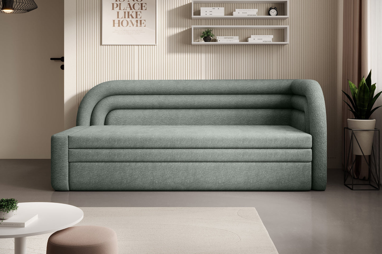 Fabillo Storage Sleeper Sofa - Moss Green
