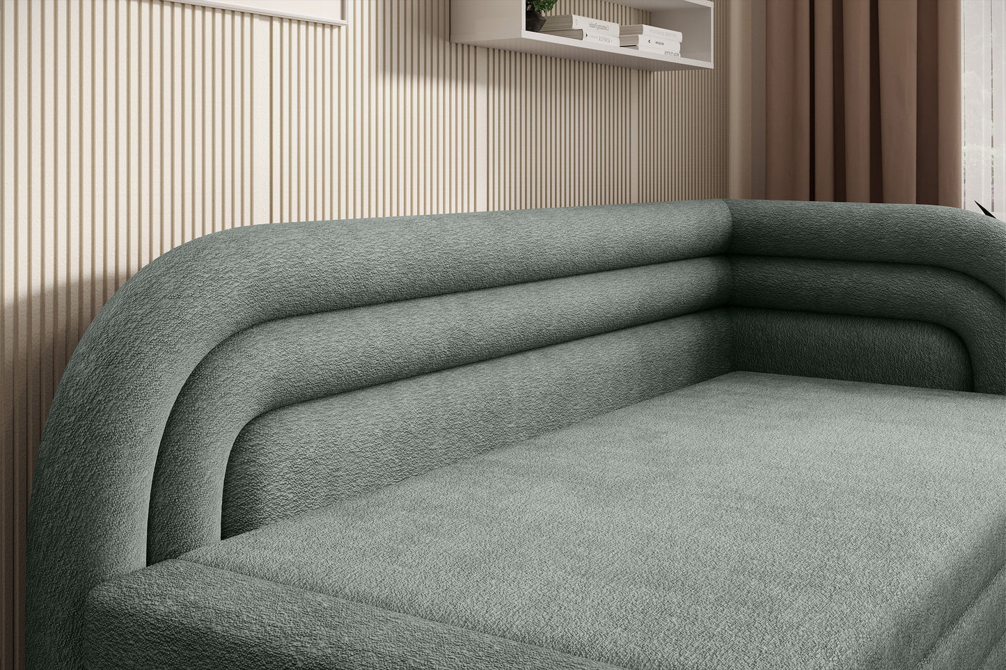 Fabillo Storage Sleeper Sofa - Moss Green