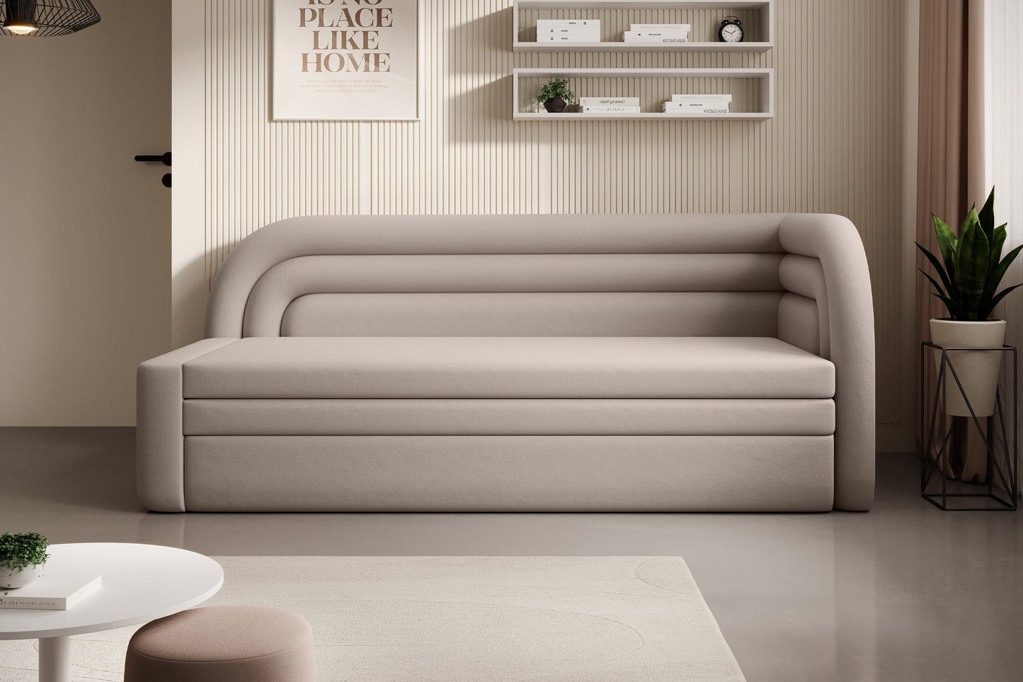 Fabillo Storage Sleeper Sofa - Beige