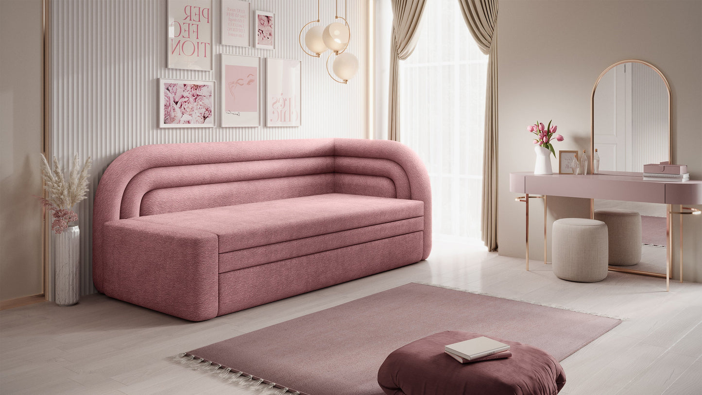 Fabillo Storage Sleeper Sofa - Blush