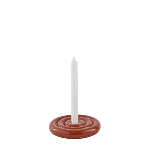 Savi Ceramic Candleholder - Low - Nutmeg